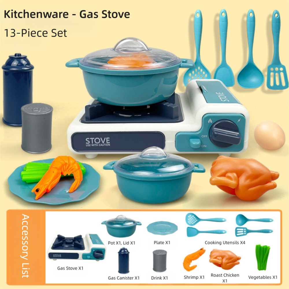 Kitchen Kids Baking Set - Funny Multicolor Cooking Playset Microwave Gas