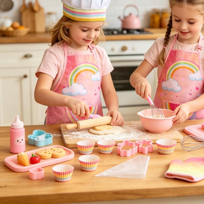 Kitchen Kids Baking Set - Kids Baking Apron Set With Gloves