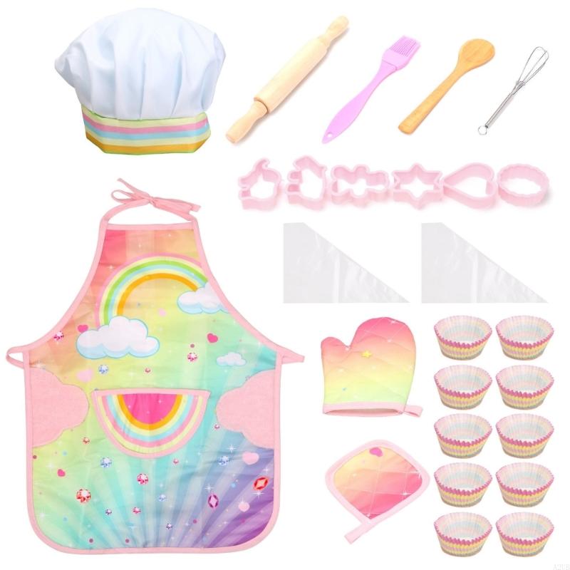 Kids Baking Apron Set With Glo - Kitchen Kids Baking Set review and price
